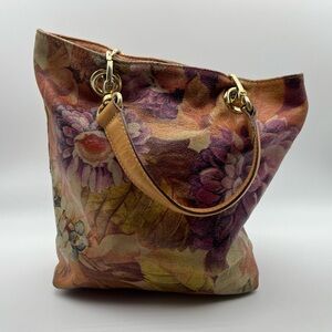 Maurizio Taiuti Purple and Orange Tote Bag